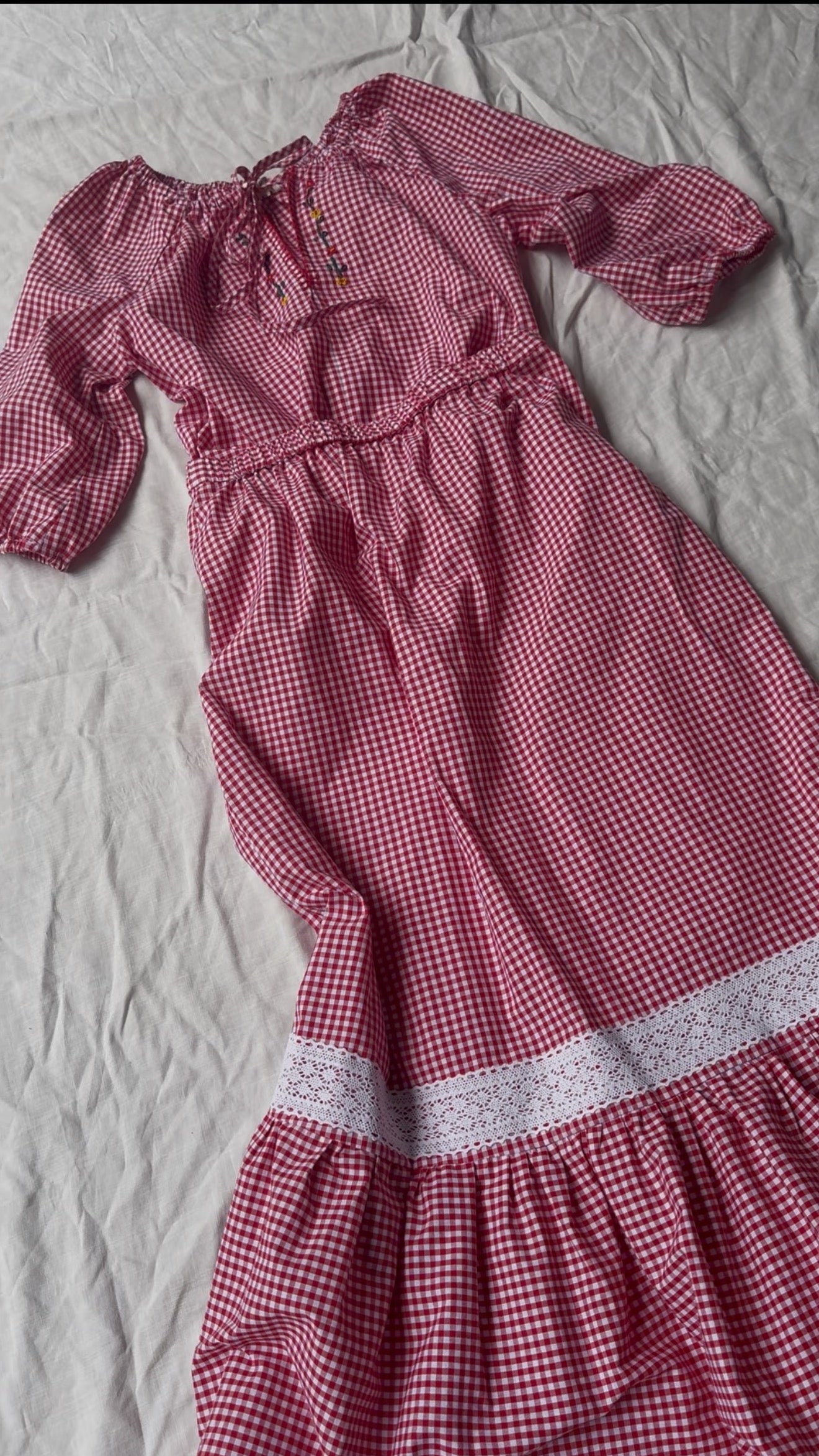 ANYA SKIRT RED GINGHAM
