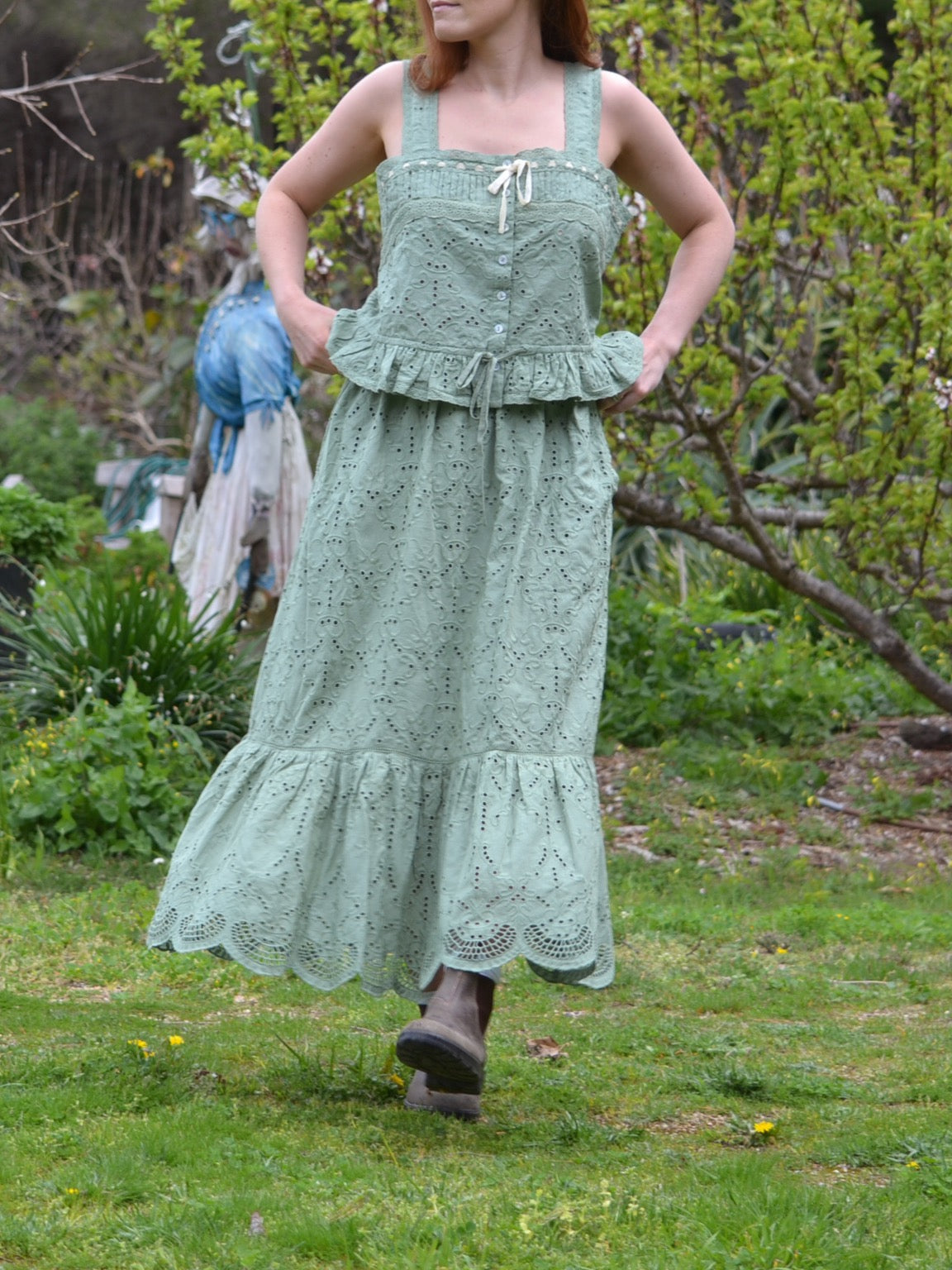 100% RECYCLED COTTON - ETIENNE CAMI SAGE