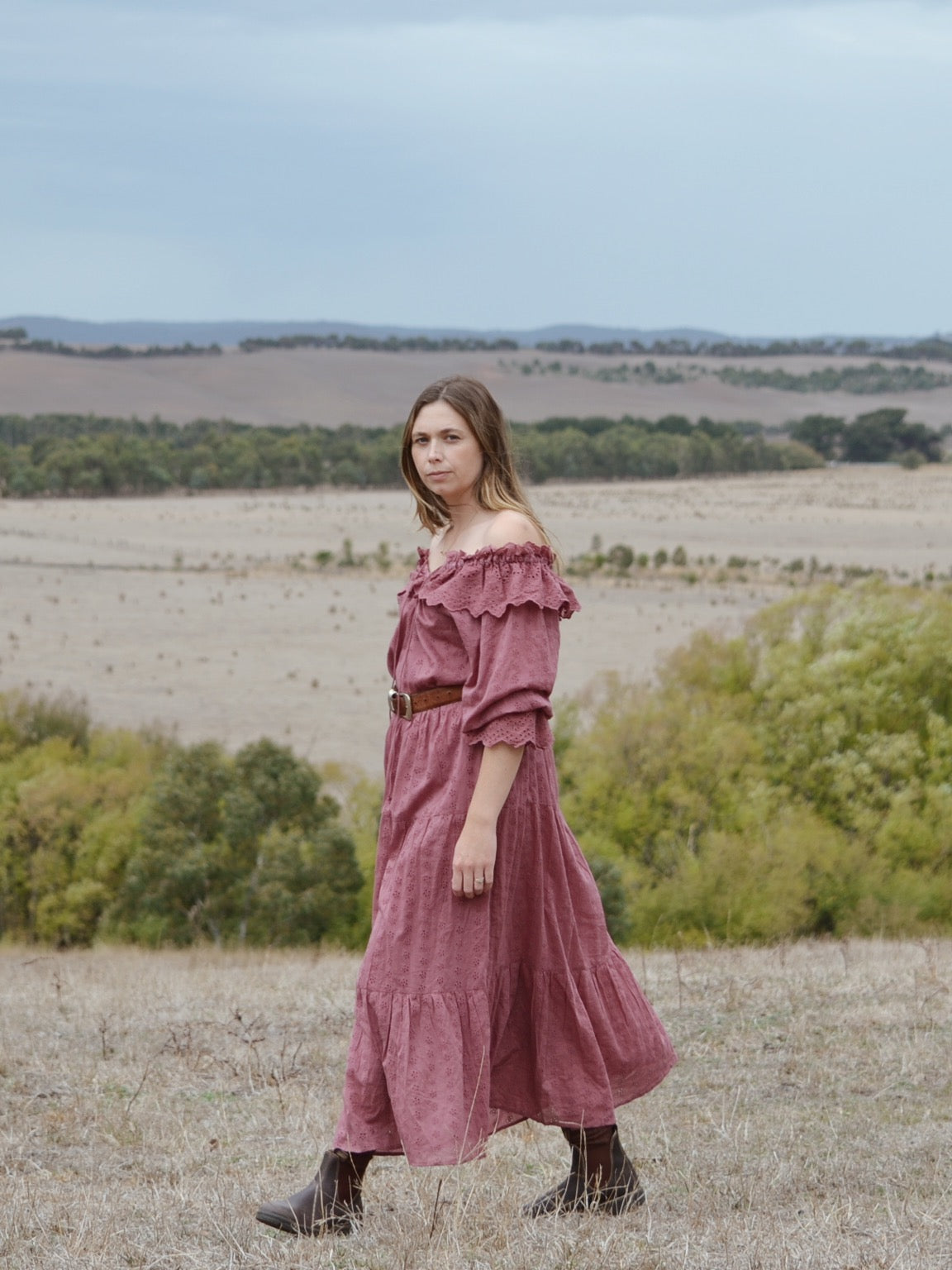 100% RECYCLED COTTON - MARIONETTE DRESS MULBERRY