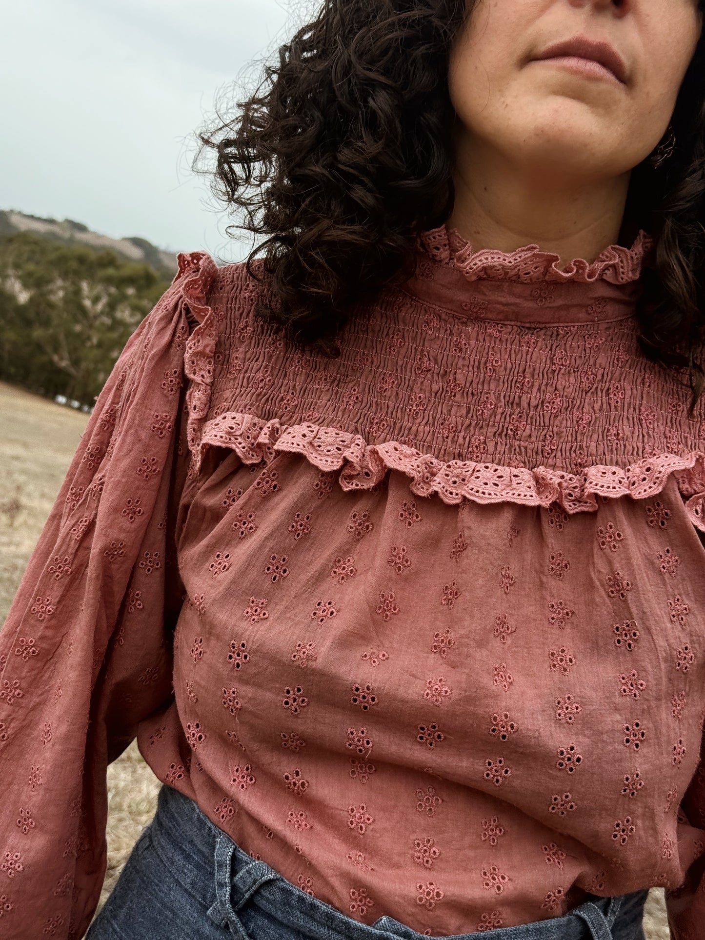 100% RECYCLED COTTON - BAMBI BLOUSE WASHED DUSTY PINK