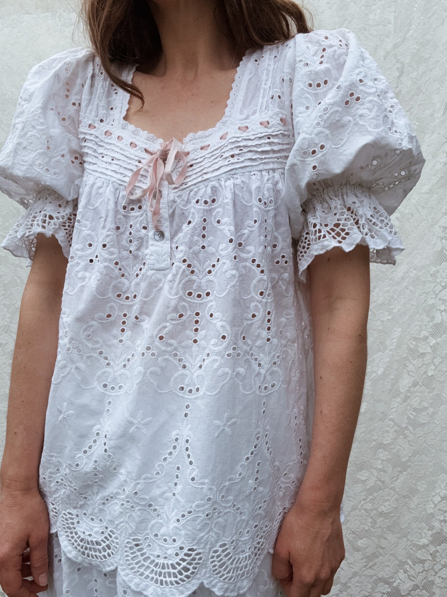 100% RECYCLED COTTON - MORNING SONG BLOUSE WHITE
