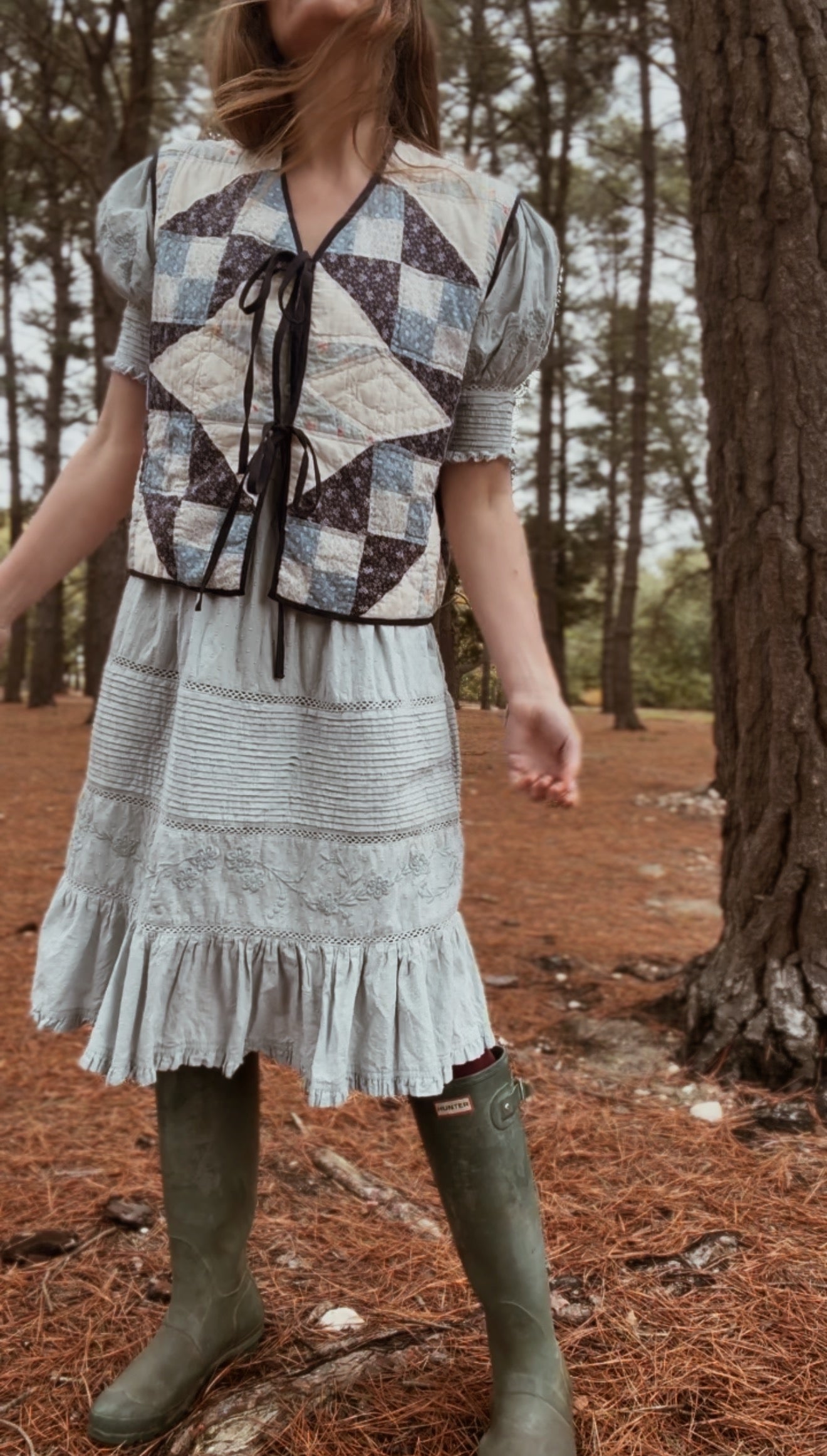ONE OF A KIND REWORKED PATCHWORK VEST S-L