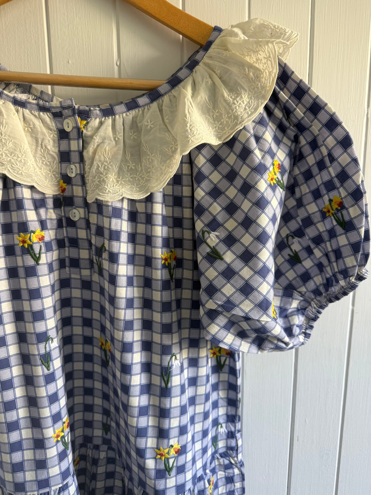 PRELOVED - DELPHINIUM BLUE GINGHAM XXS