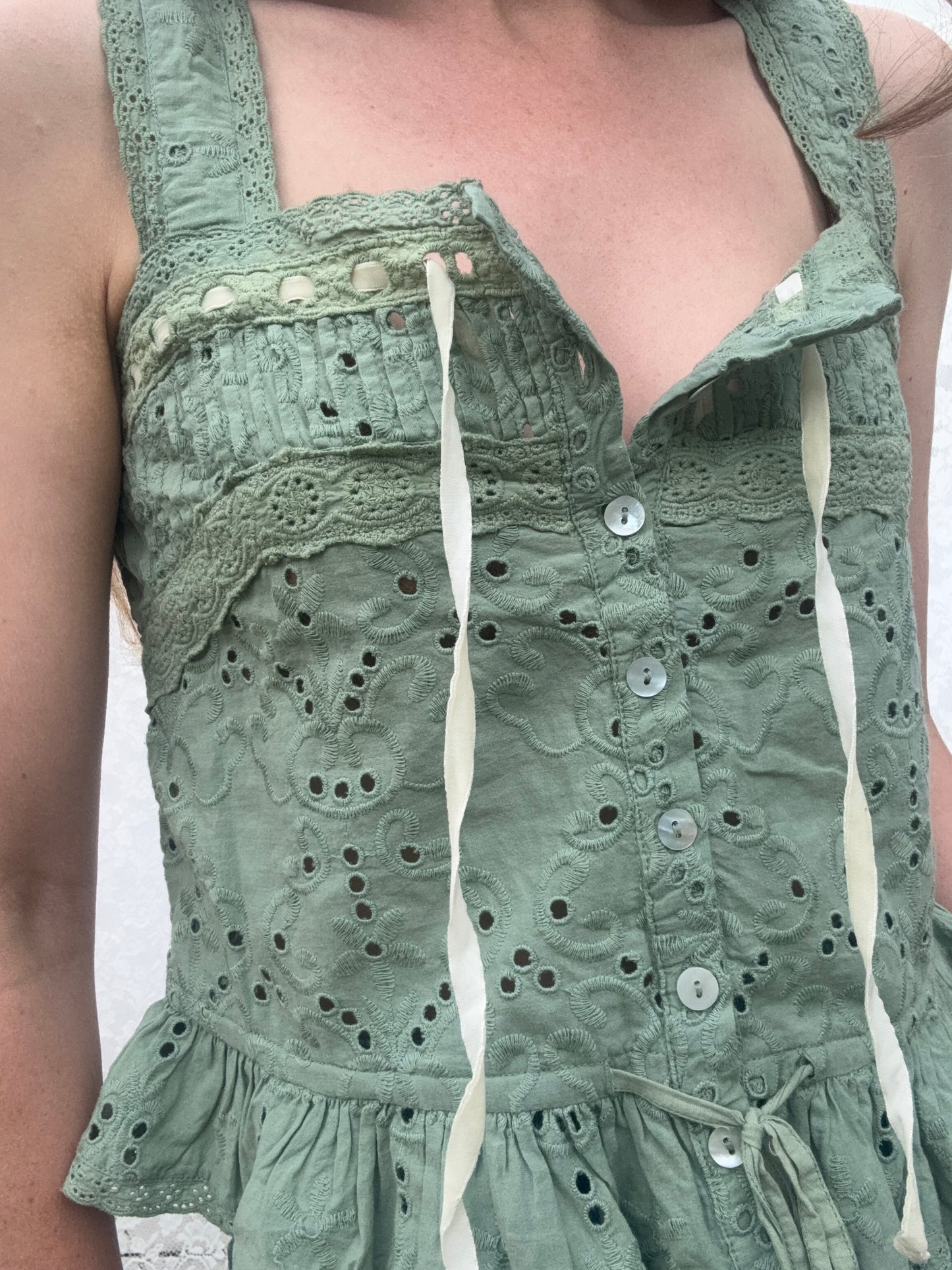 SMALL RESTOCK - 100% RECYCLED COTTON - ETIENNE CAMI SAGE