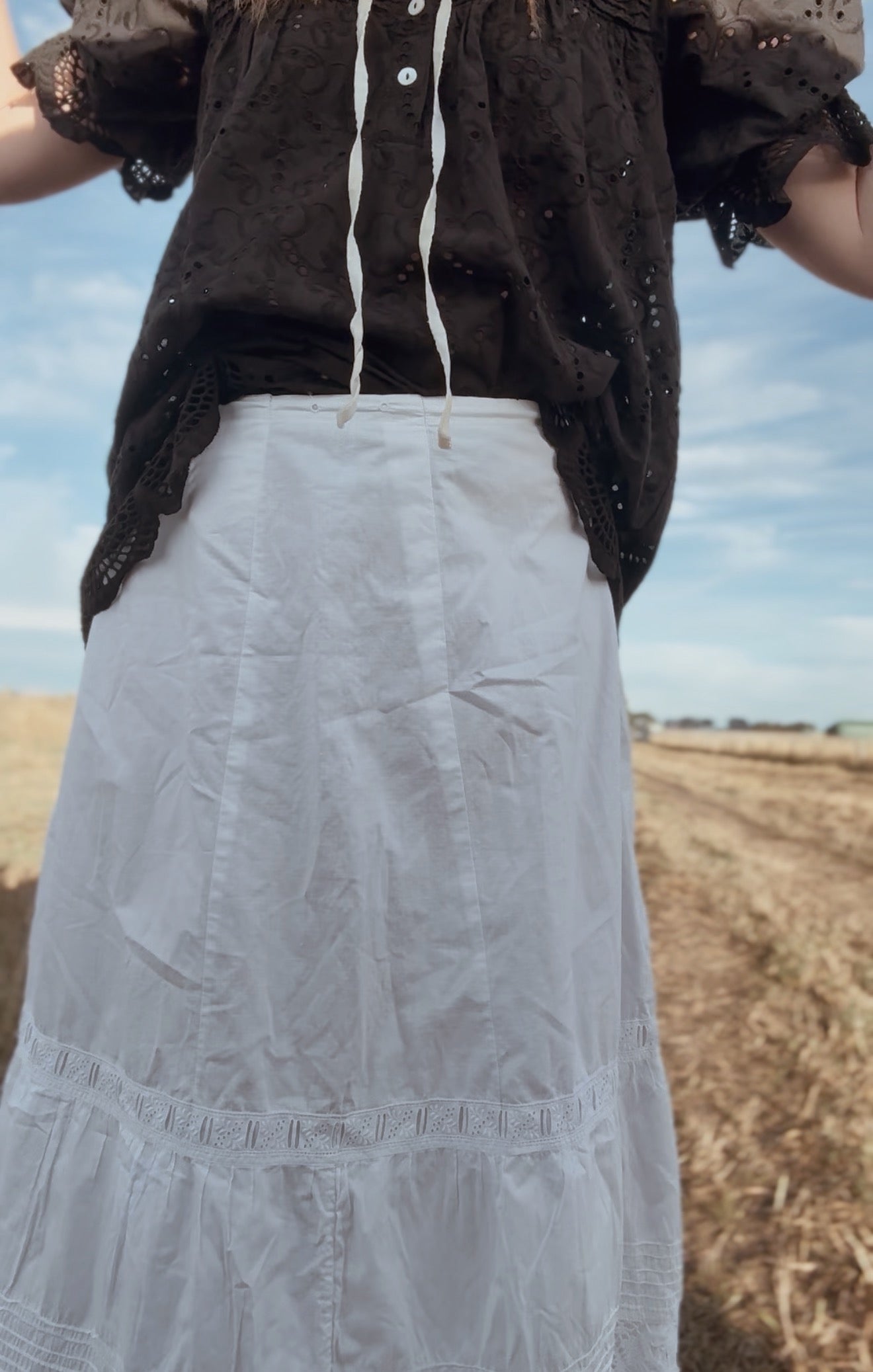 VINTAGE HANDMADE EARLY 1900'S PETTICOAT SKIRT SMALL