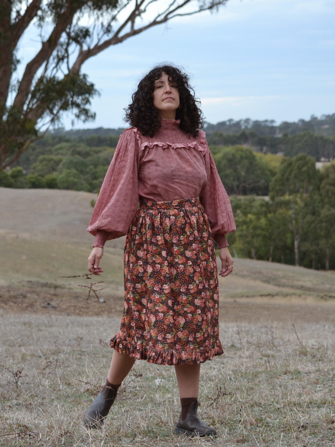 100% RECYCLED COTTON - BAMBI BLOUSE WASHED DUSTY PINK