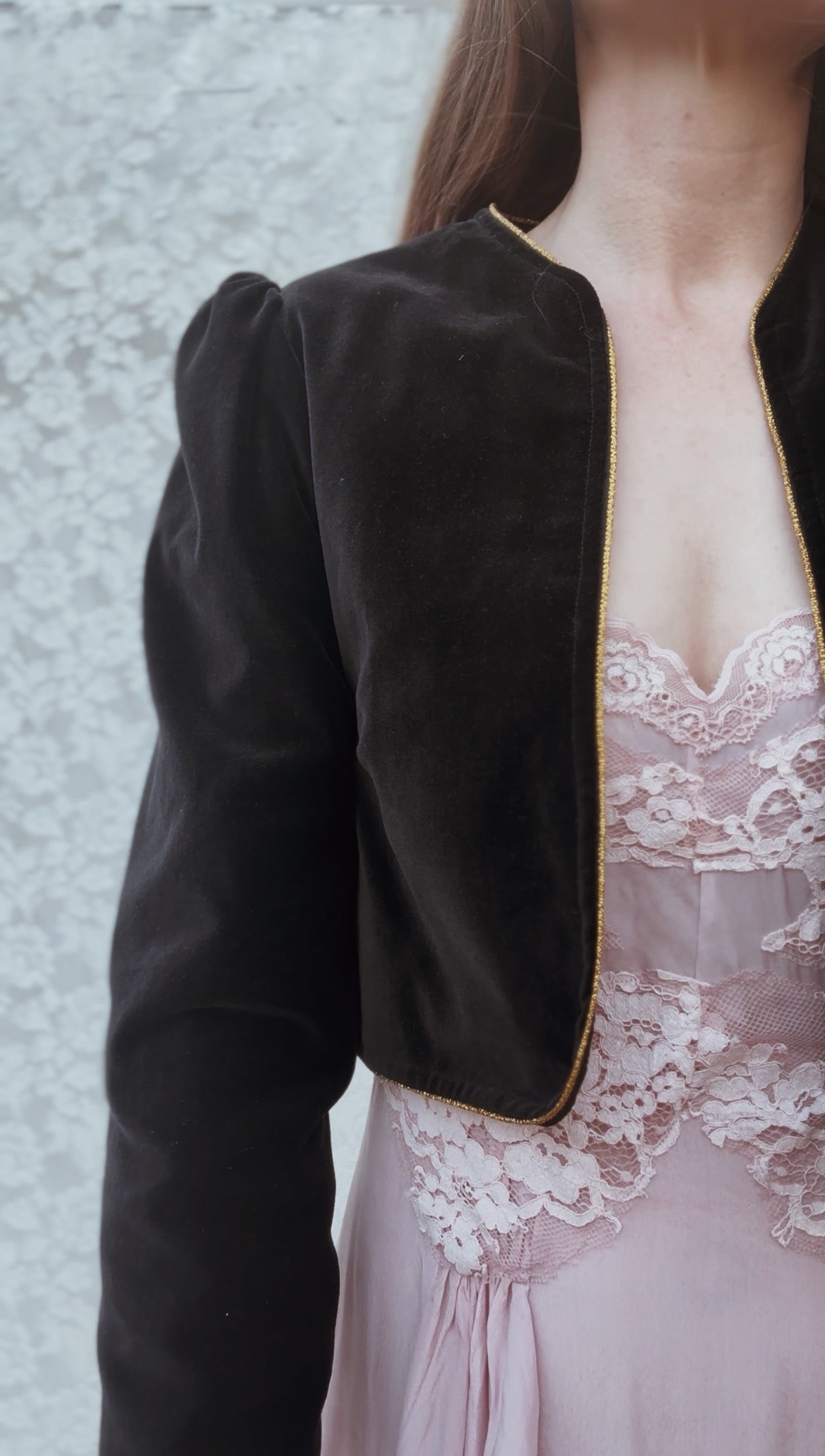 VINTAGE VELVETEEN CROP JACKET XS