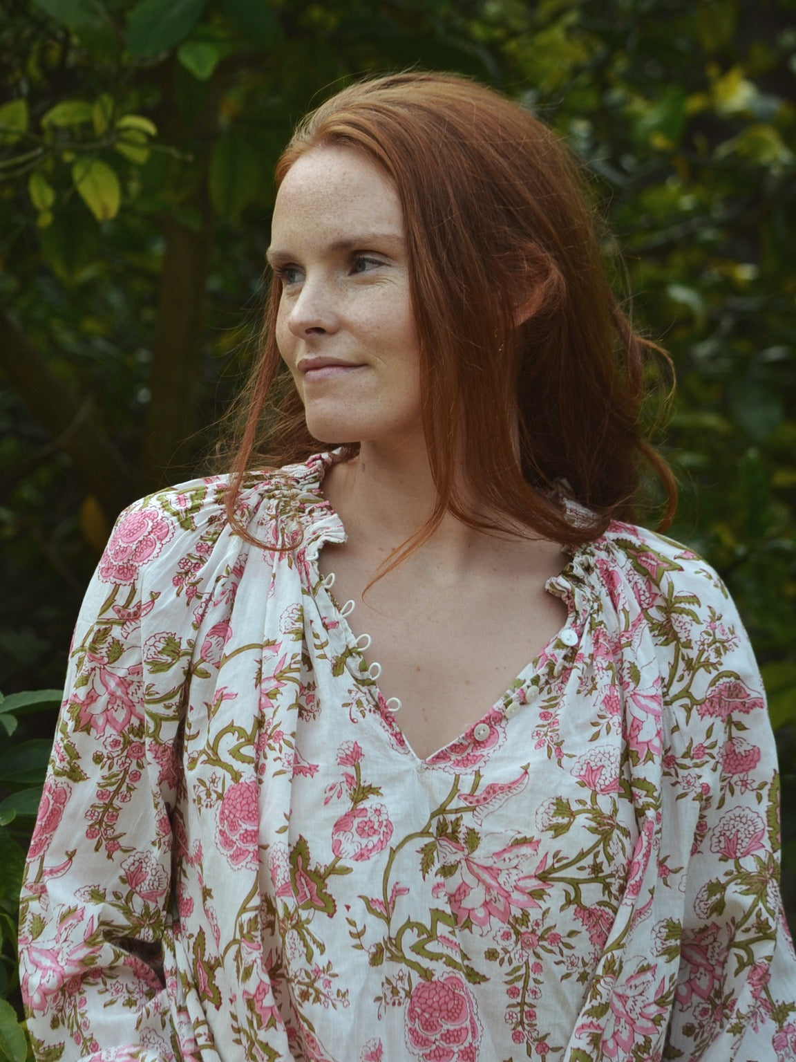 ONE OF A KIND PRAIRIE BLOUSE HAND BLOCK