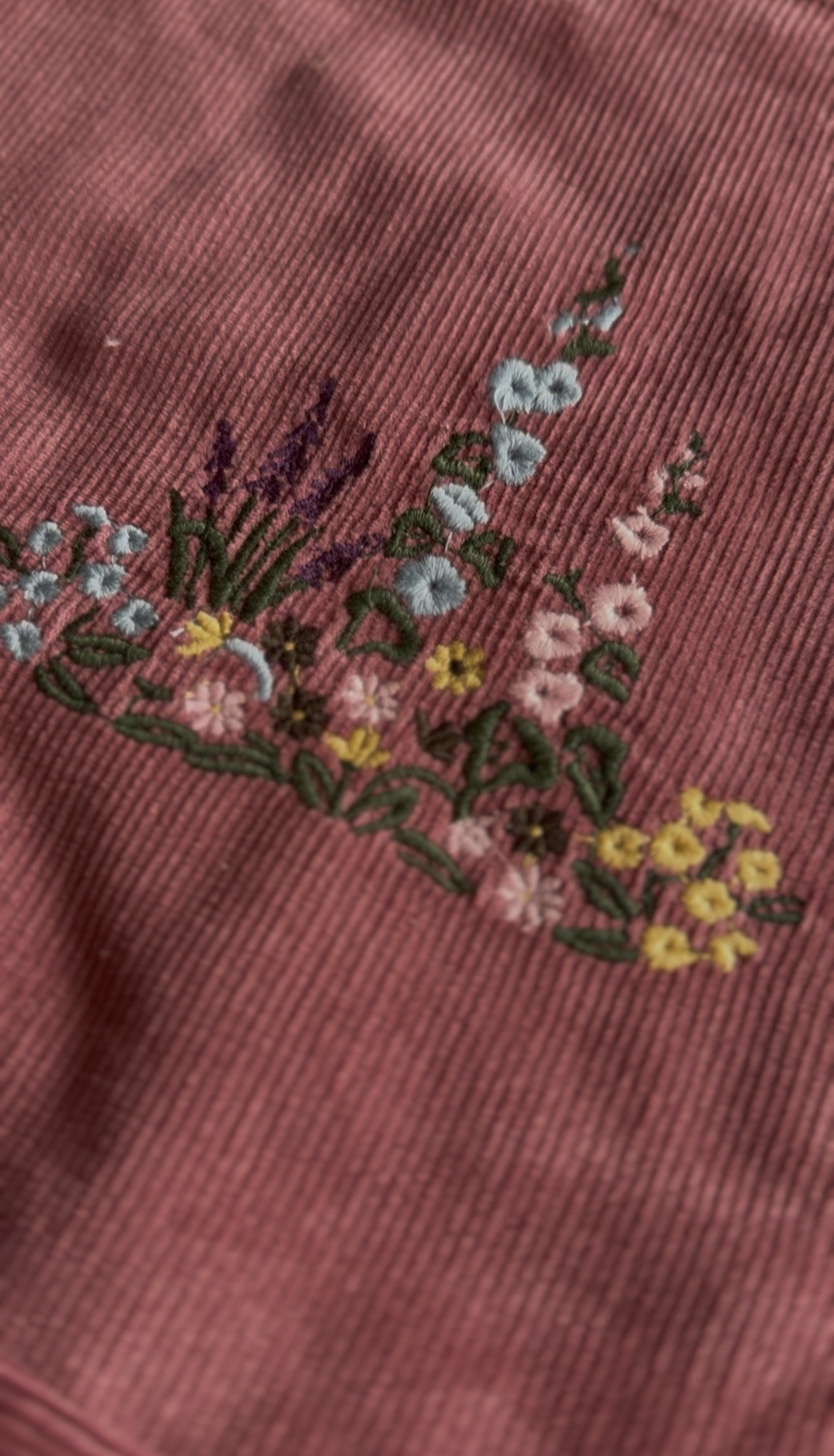 100% RECYCLED COTTON - ANOUK RUFFLE PINAFORE/SKIRT CORDUROY