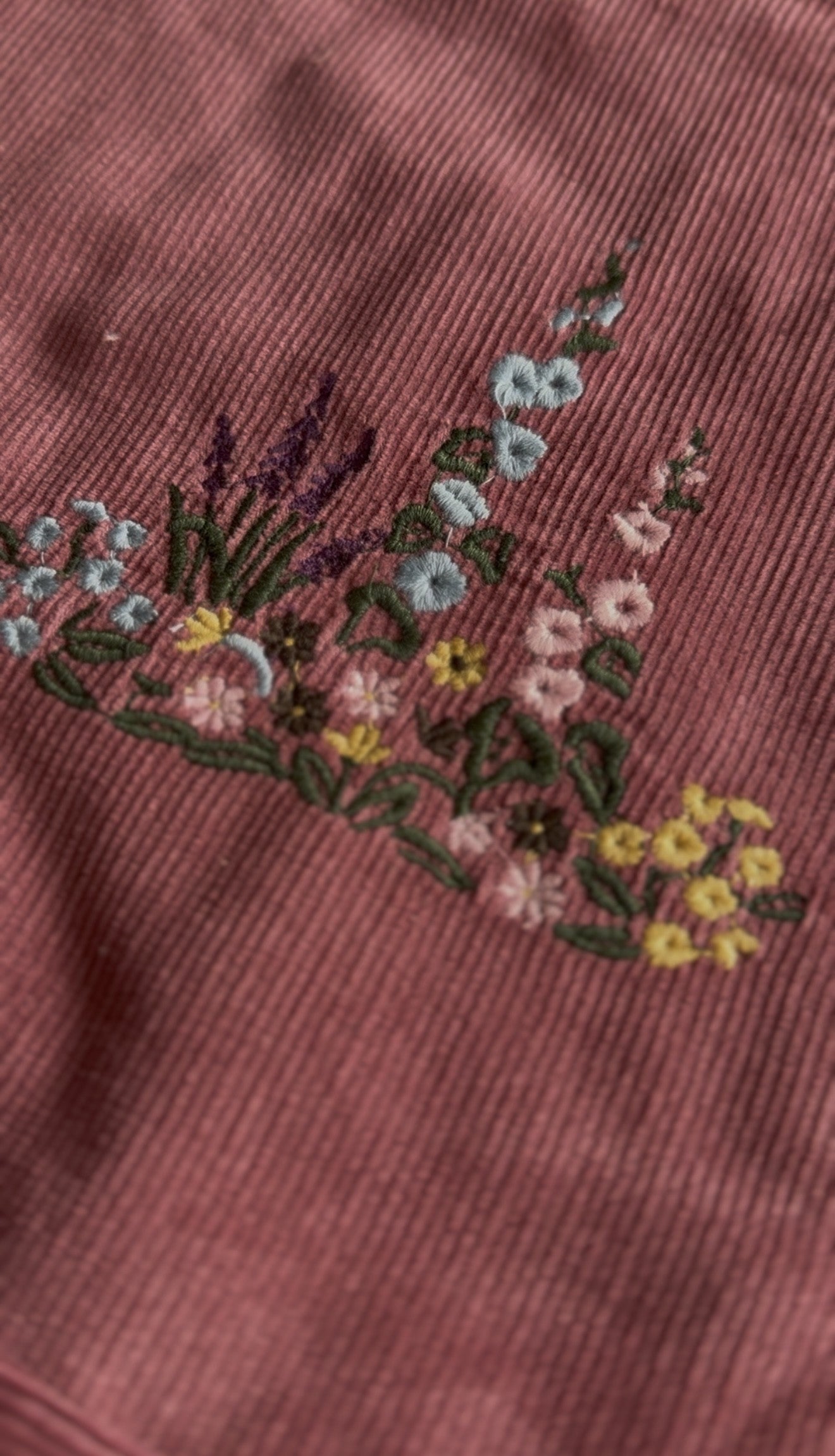 100% RECYCLED COTTON - ANOUK RUFFLE PINAFORE/SKIRT CORDUROY