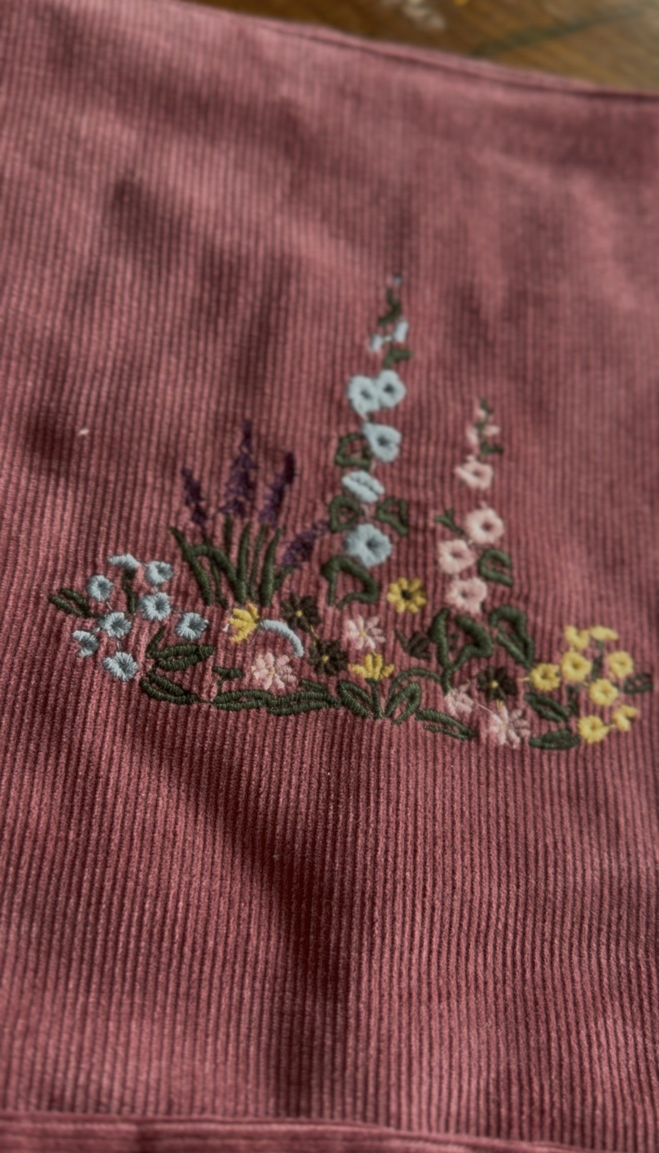 100% RECYCLED COTTON - ANOUK RUFFLE PINAFORE/SKIRT CORDUROY