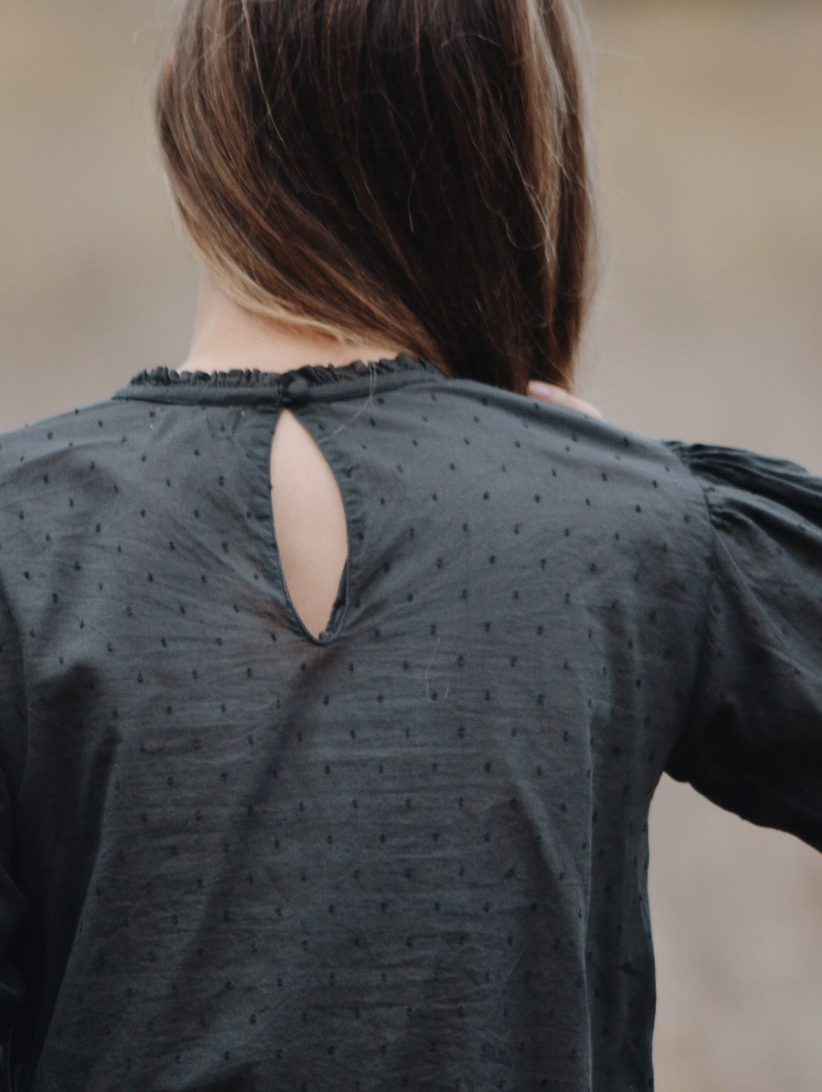 SAINSBURY COTTON LACE DRESS WASHED BLACK