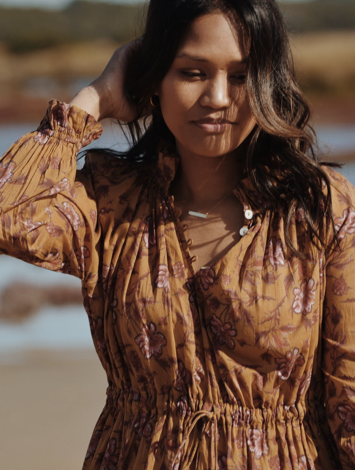 PRAIRIE DRESS ITOH PEONY HAND PAINTED PRINT