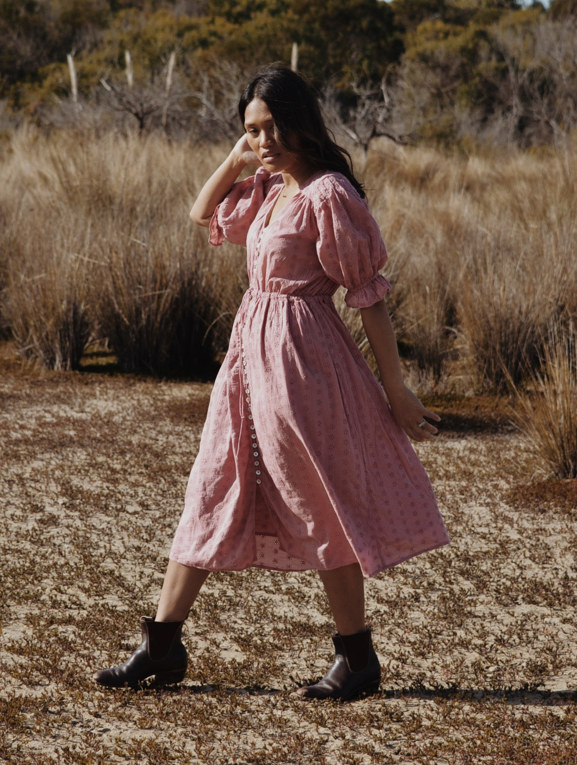 WINSLOW DUSTY PINK COTTON LACE