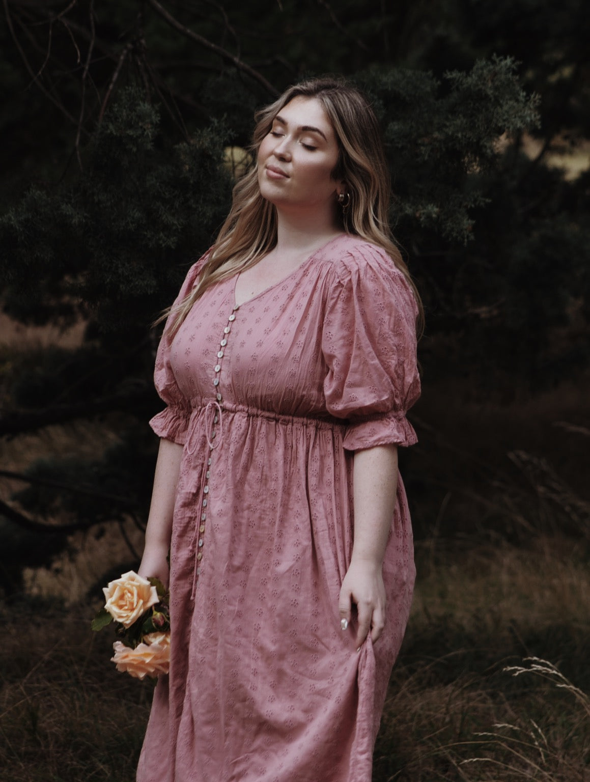 WINSLOW DUSTY PINK COTTON LACE