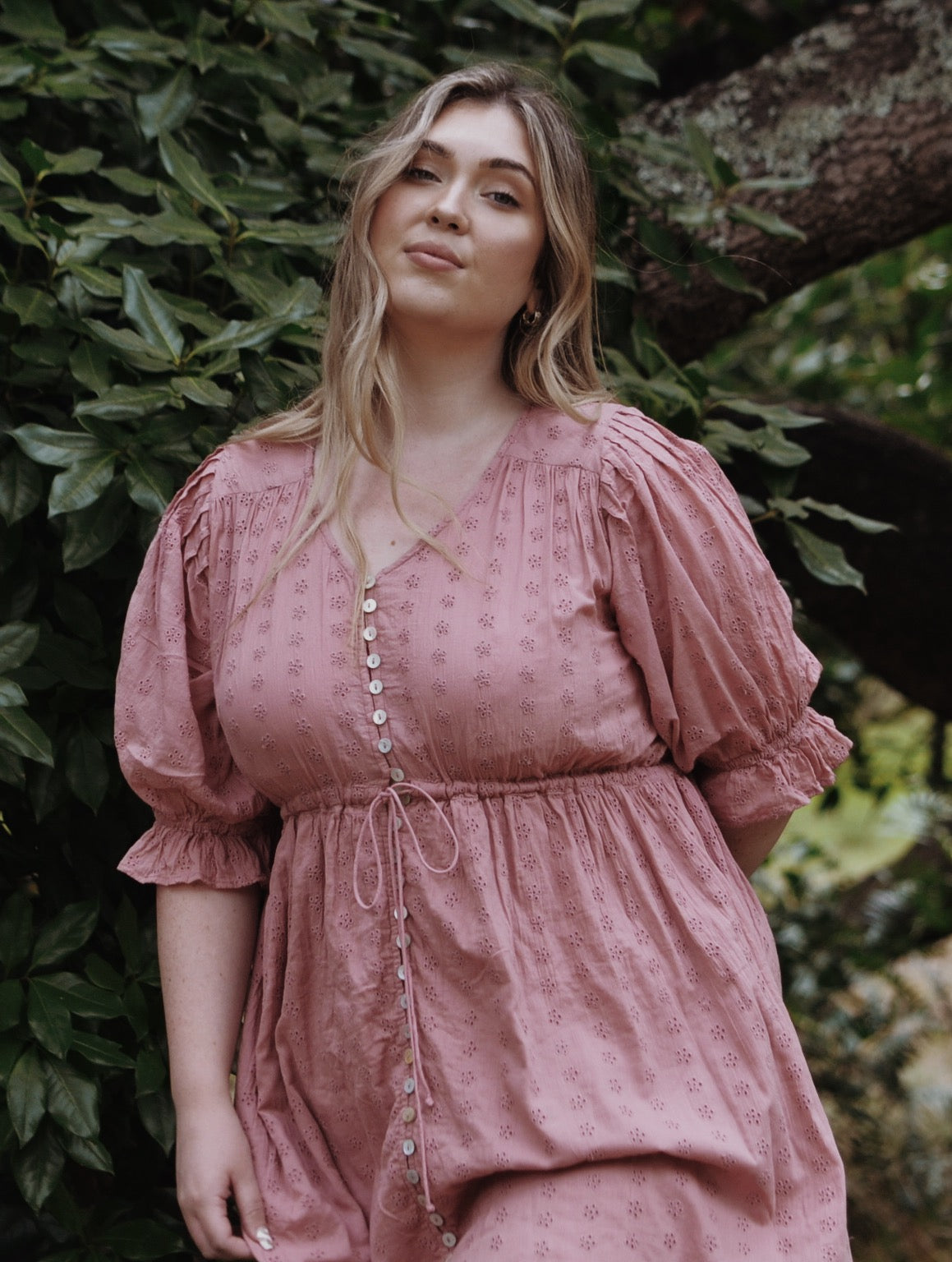 WINSLOW DUSTY PINK COTTON LACE