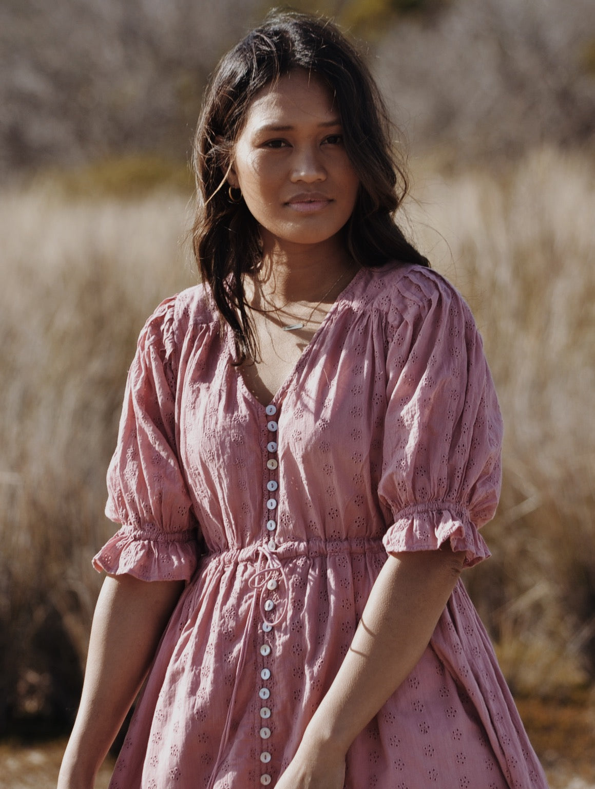 WINSLOW DUSTY PINK COTTON LACE