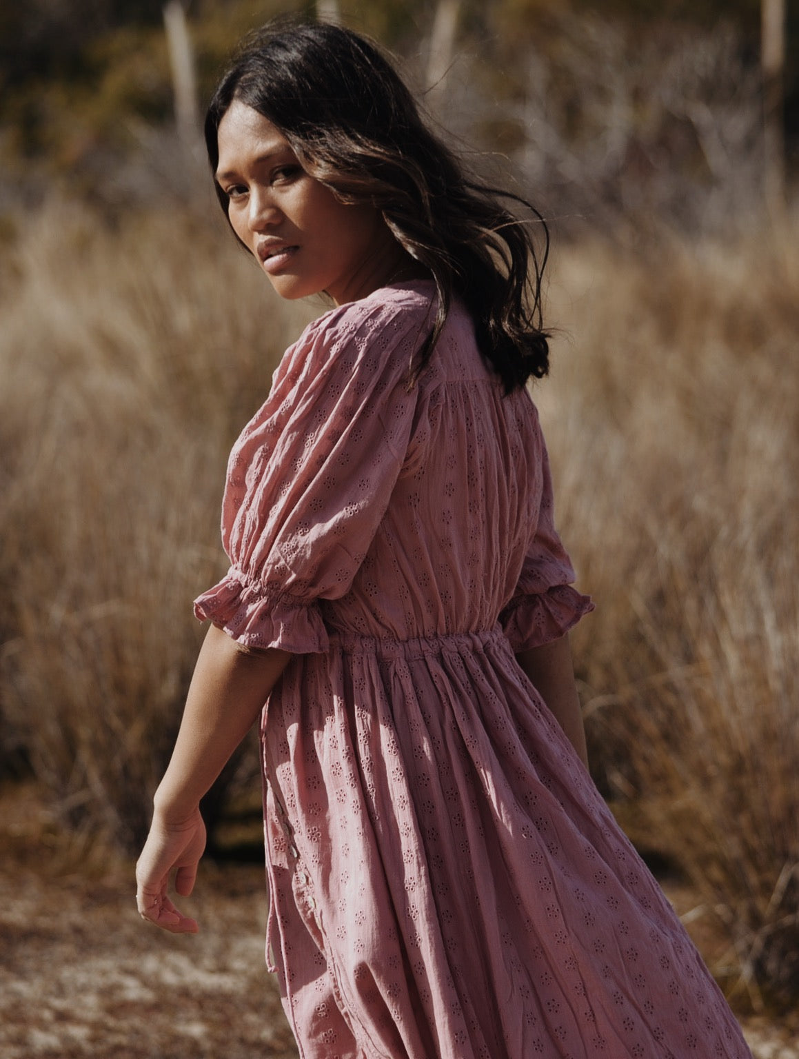 WINSLOW DUSTY PINK COTTON LACE