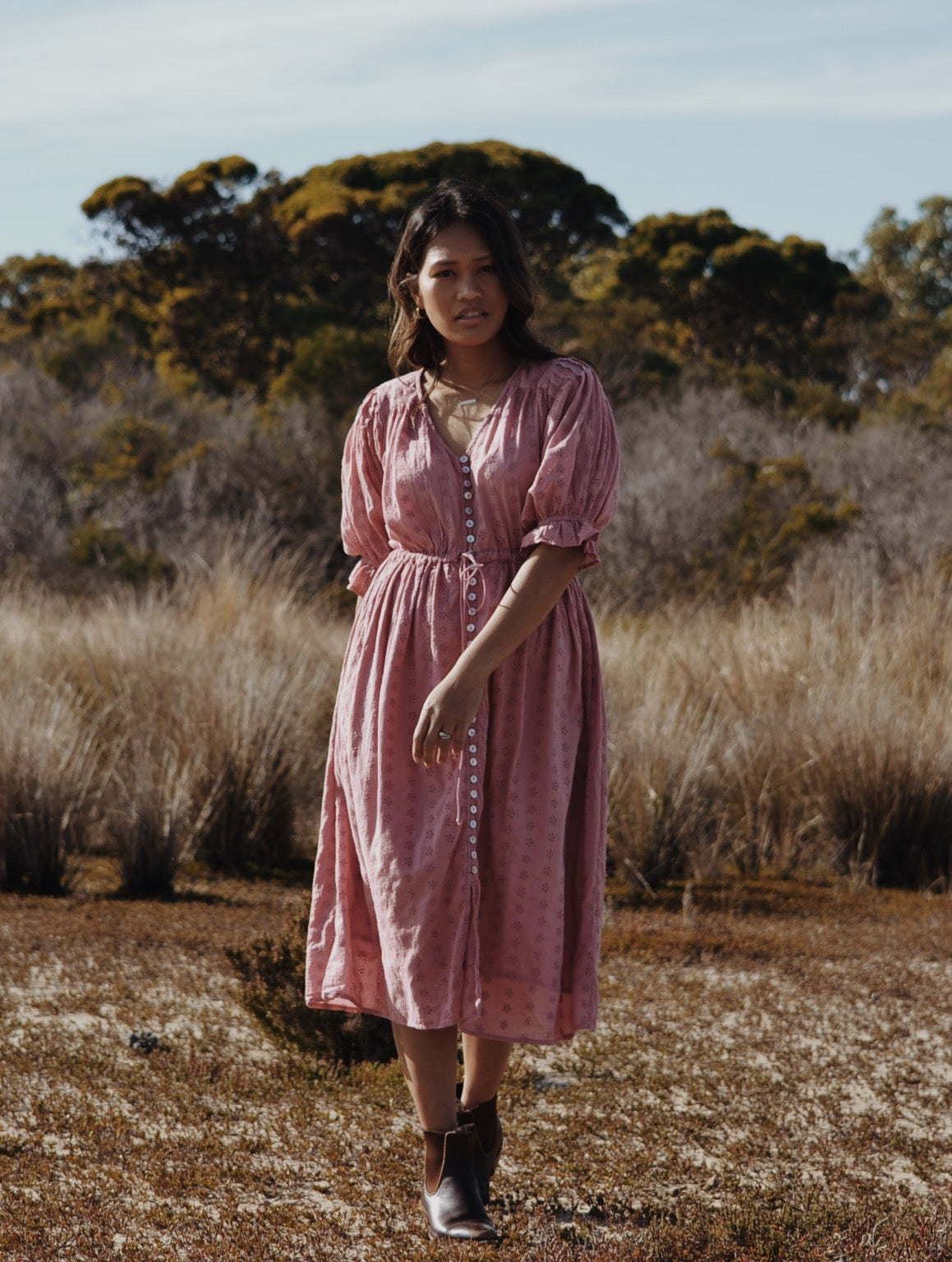 WINSLOW DUSTY PINK COTTON LACE