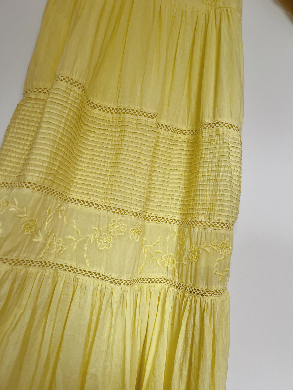 PRELOVED - AUGUSTINE MAXI DRESS LEMON MERINGUE XS