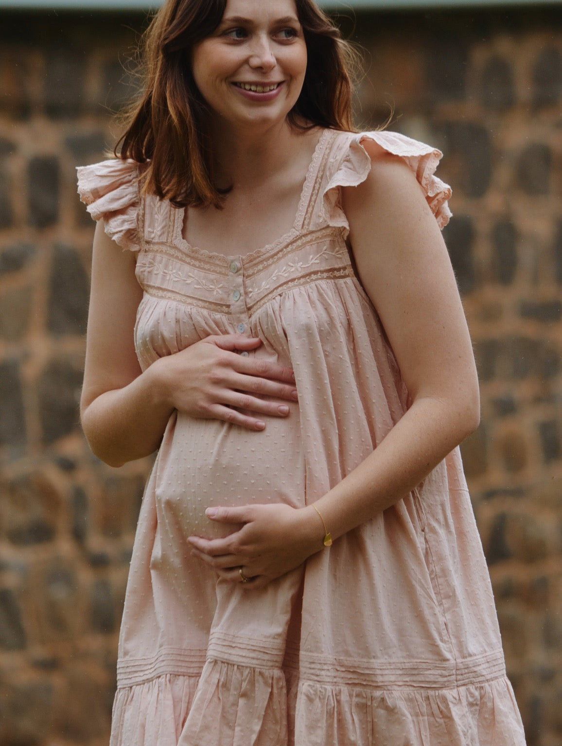 100% RECYCLED COTTON - ALICE DRESS -  ROSE BLUSH