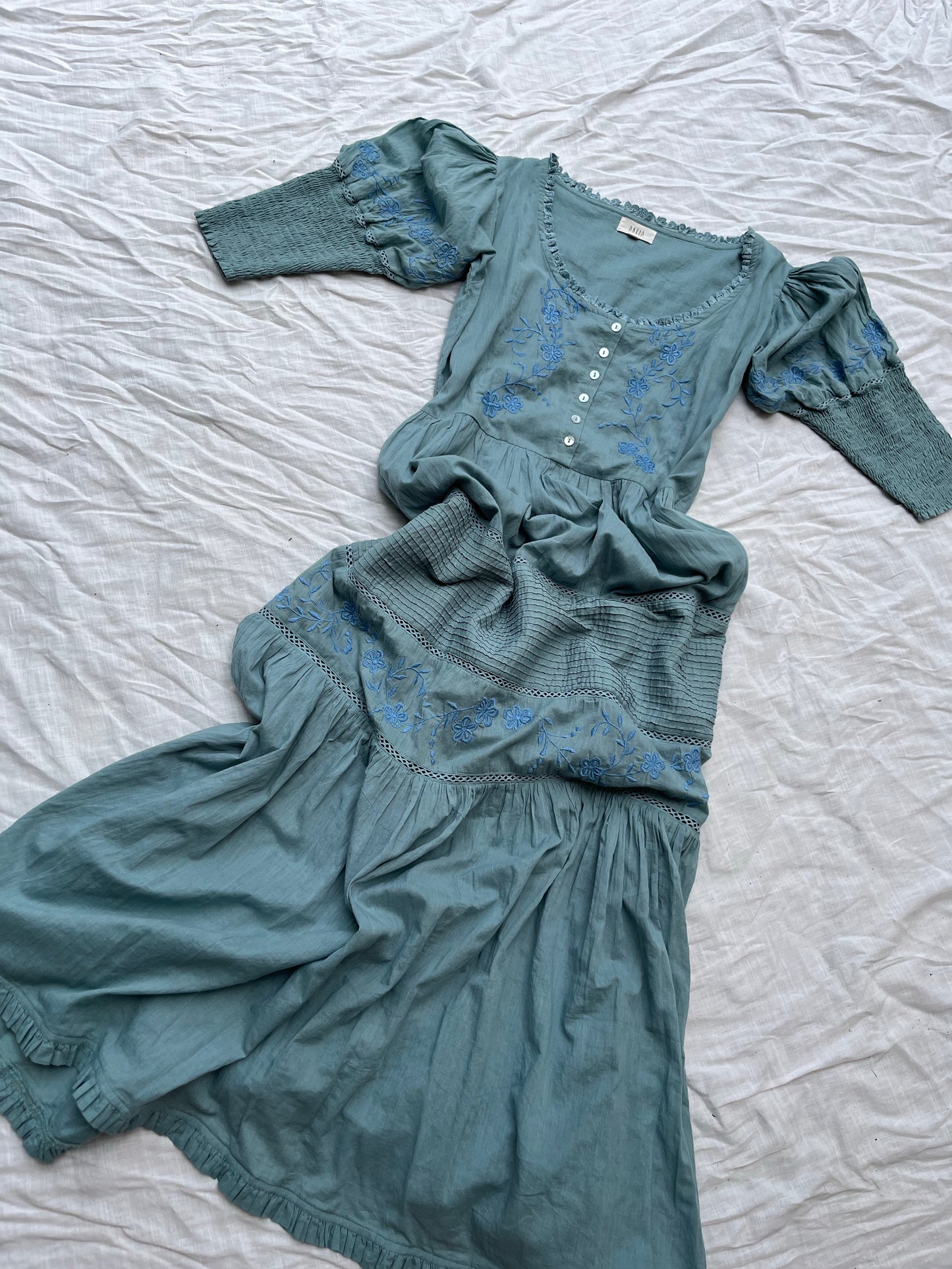 AUGUSTINE MAXI DRESS DUSTY TEAL