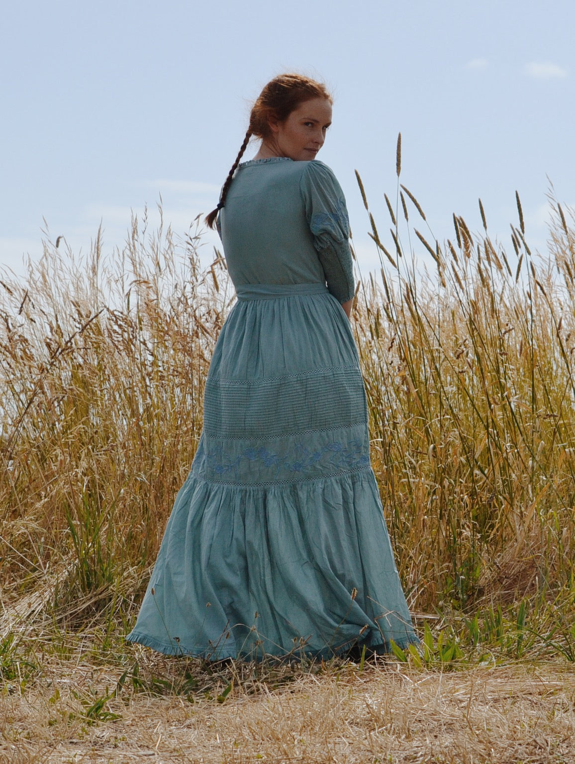 AUGUSTINE MAXI DRESS DUSTY TEAL