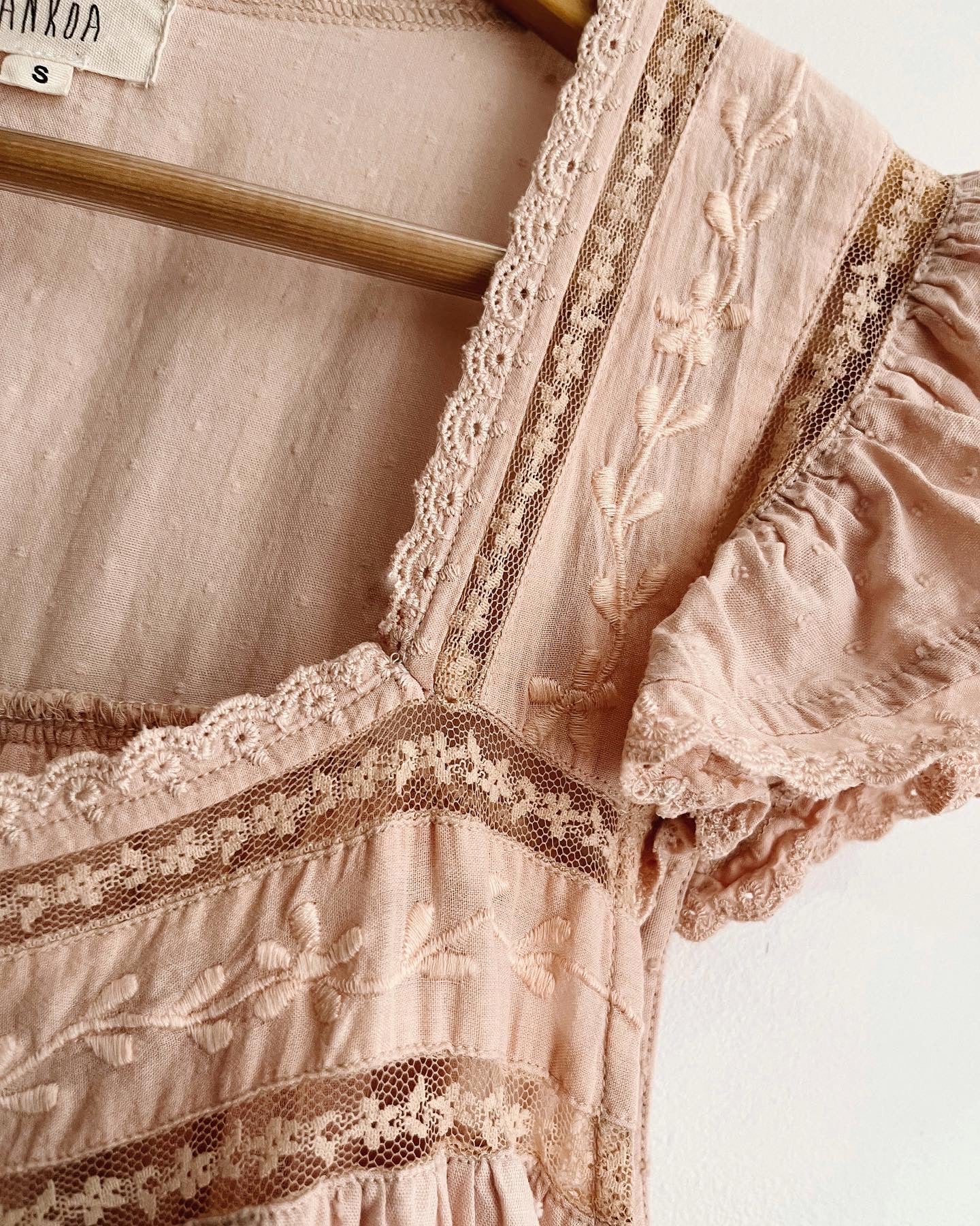 100% RECYCLED COTTON - ALICE DRESS -  ROSE BLUSH