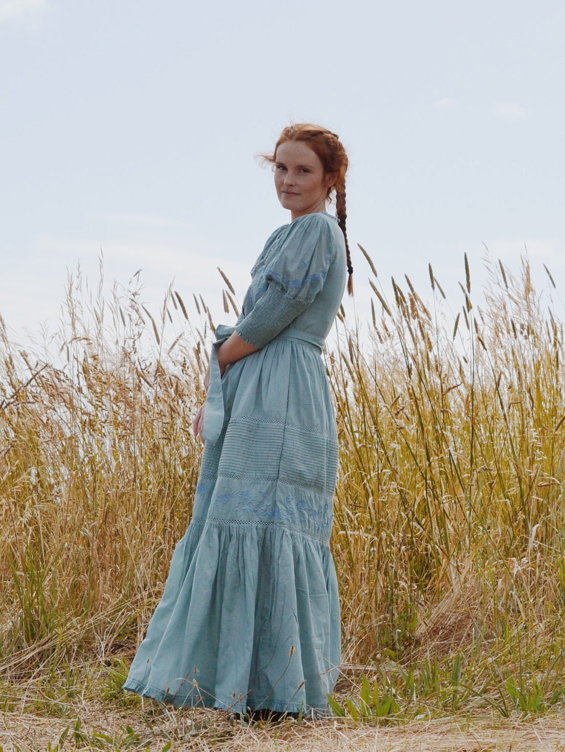 AUGUSTINE MAXI DRESS DUSTY TEAL