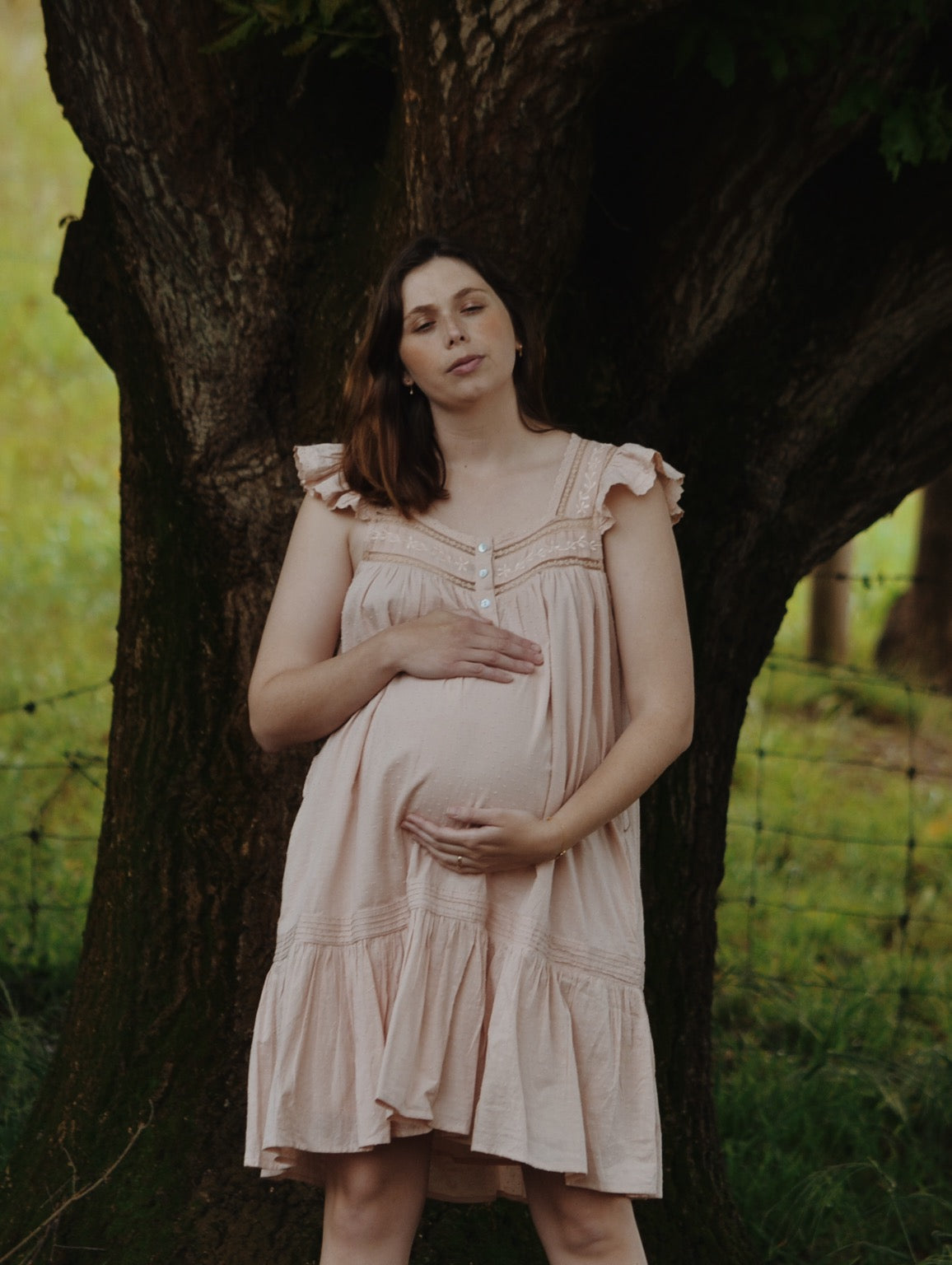 100% RECYCLED COTTON - ALICE DRESS -  ROSE BLUSH