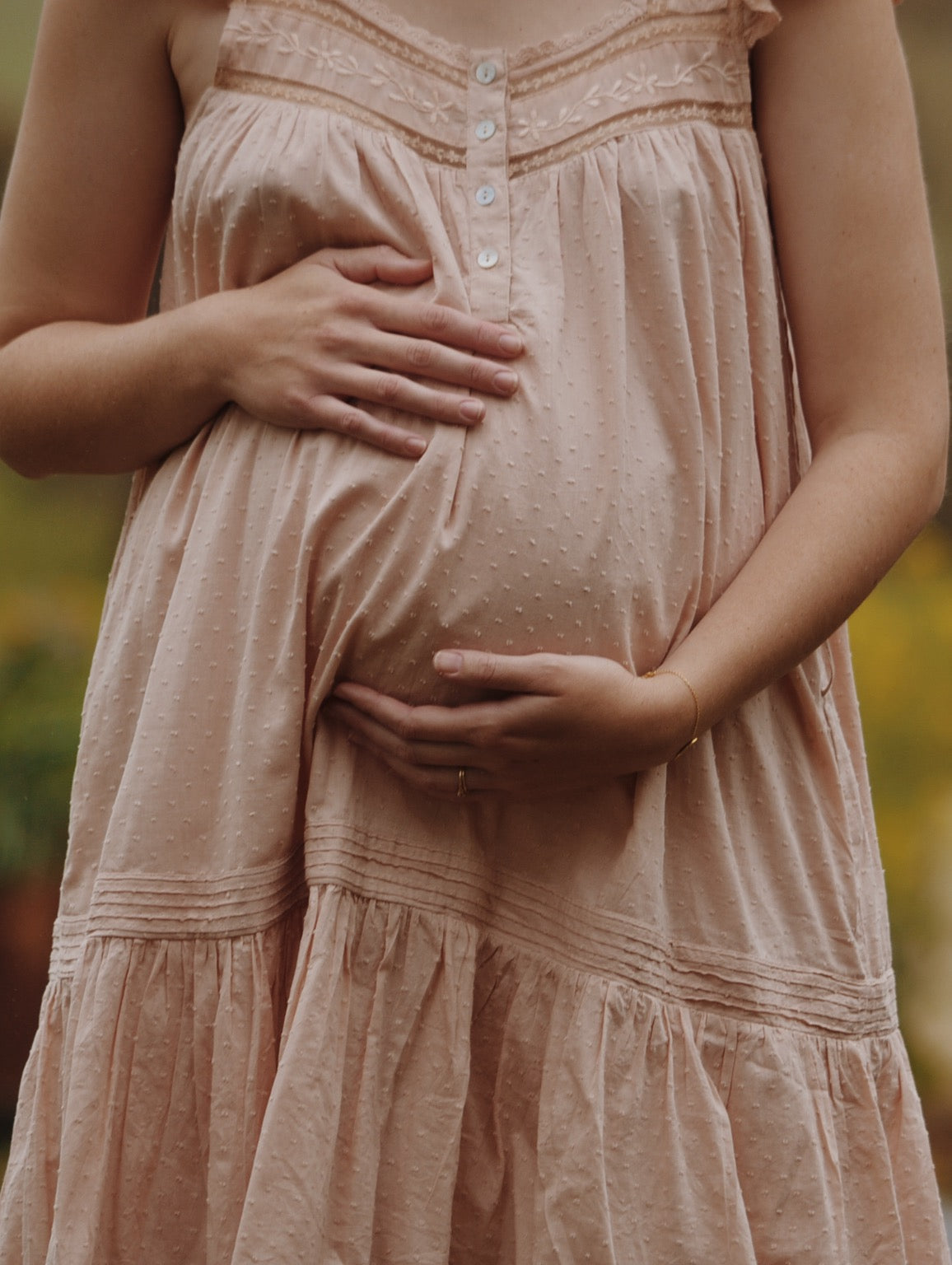 100% RECYCLED COTTON - ALICE DRESS -  ROSE BLUSH