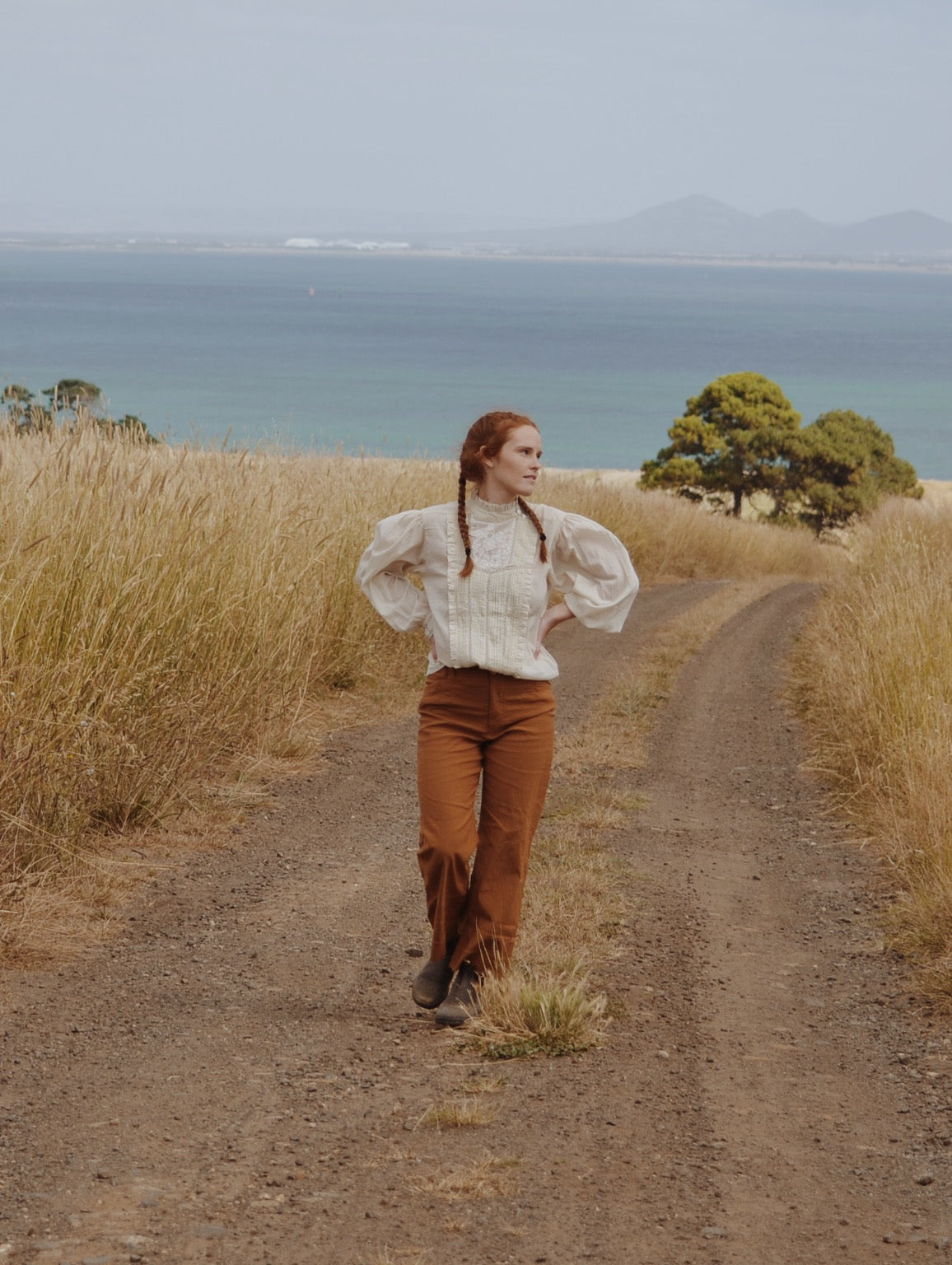 100% RECYCLED COTTON - PAULINA BLOUSE ANTIQUE WHITE