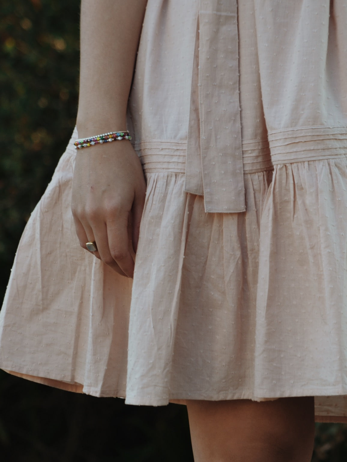 100% RECYCLED COTTON - ALICE DRESS -  ROSE BLUSH