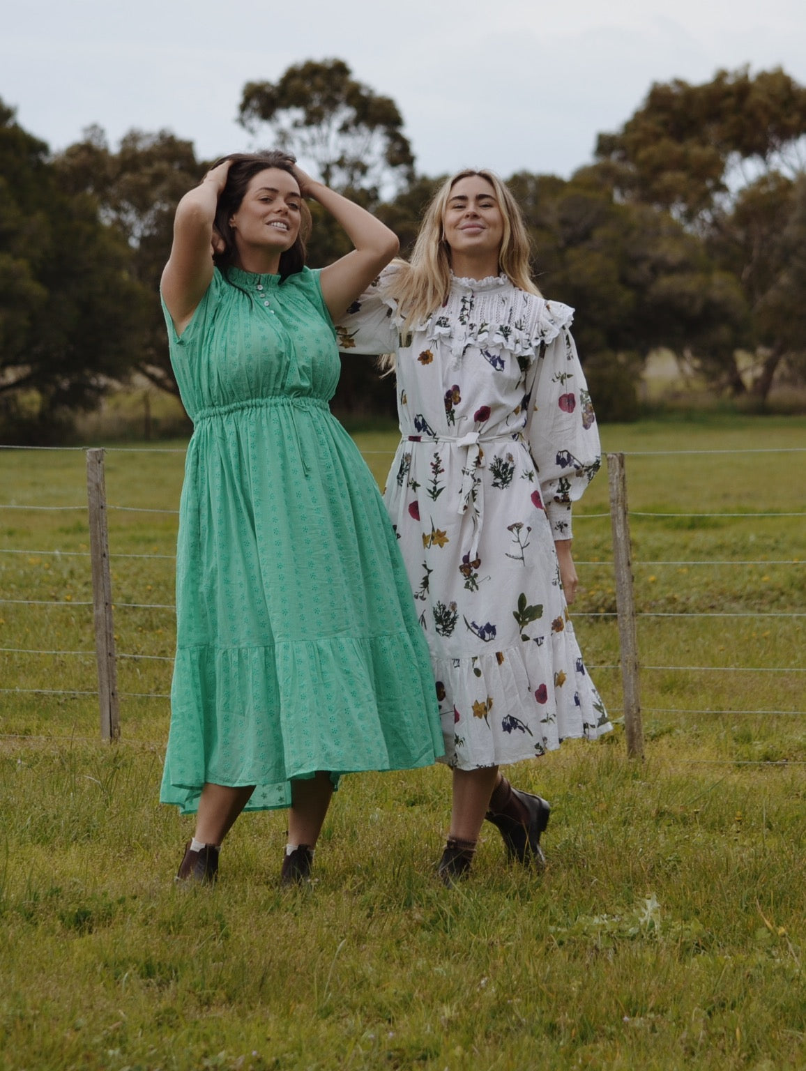 100% RECYCLED COTTON - CLOTHILDE DRESS GARDEN BOTANIC - NO BELT