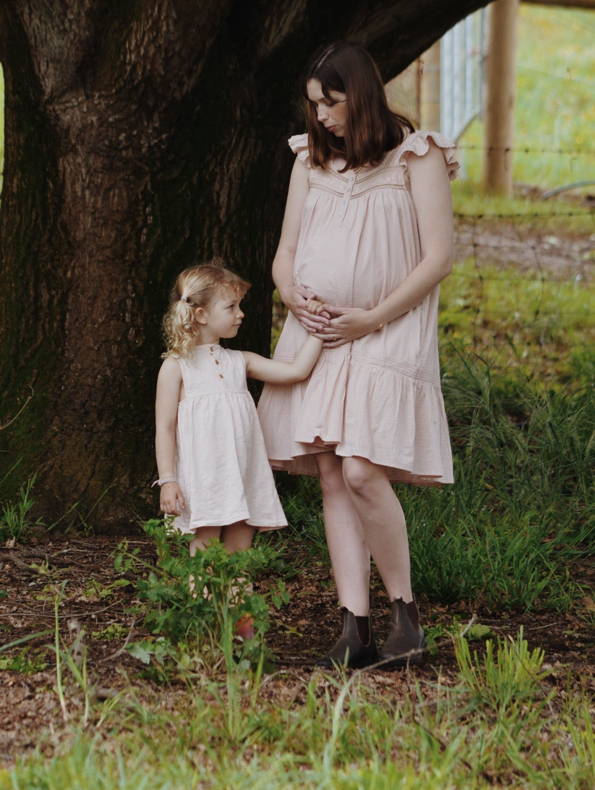 100% RECYCLED COTTON - ALICE DRESS -  ROSE BLUSH
