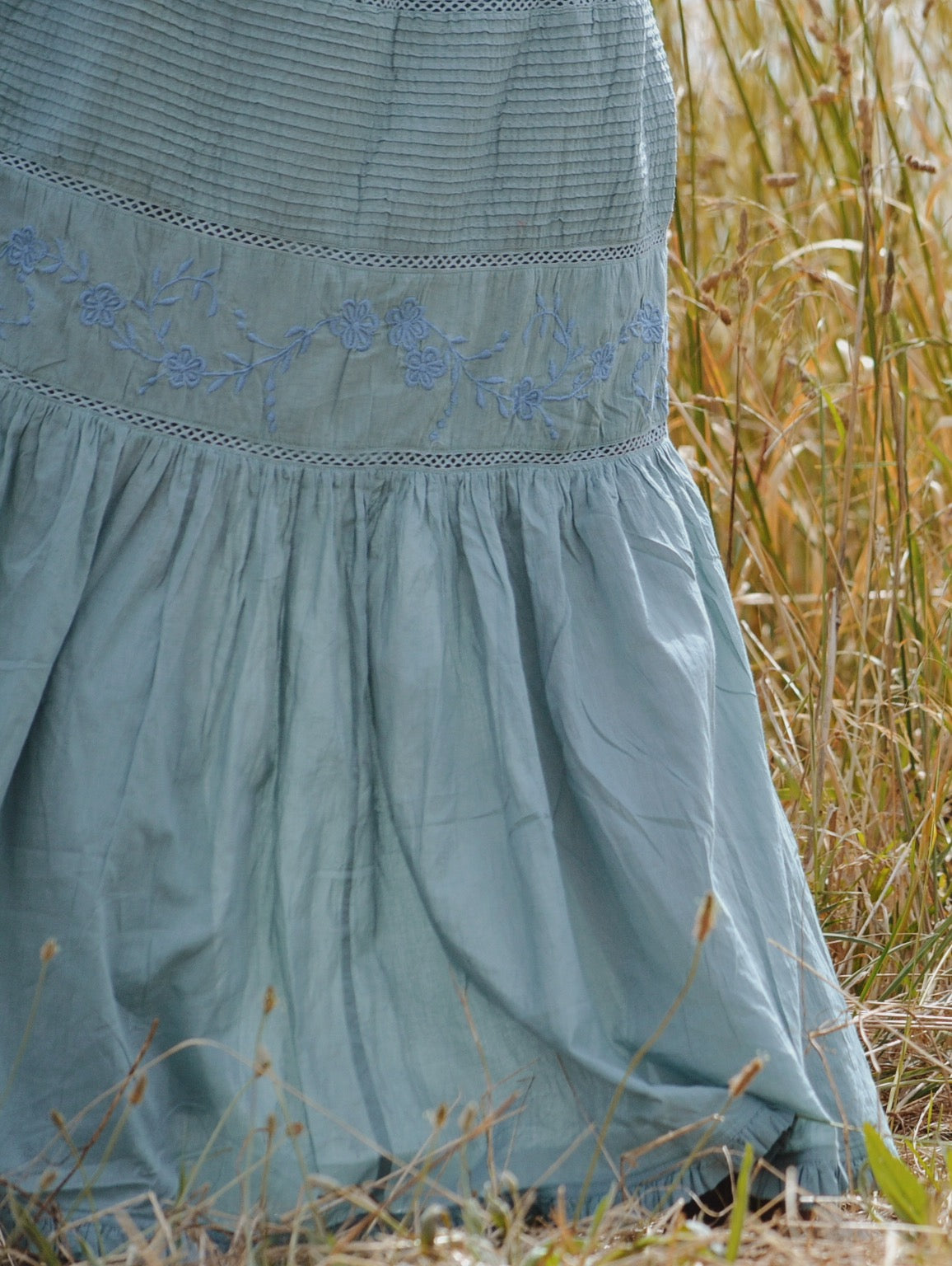 AUGUSTINE MAXI DRESS DUSTY TEAL